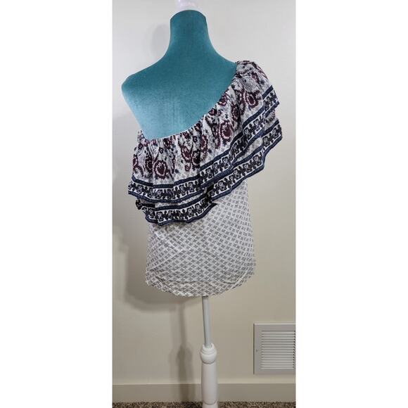 Francescas Top Womens Small Layered Ruffles Boho Cottagecore Coastal Vibes NWT - Picture 5 of 9